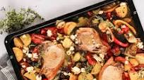 Greek Pork Chop Tray Bake Greek Pork Chop Tray Bake