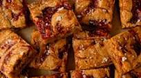 roasted strawberry jam blondies roasted strawberry jam blondies