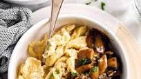 Authentic German Spaetzle with Mushroom Sauce Authentic German Spaetzle with Mushroom Sauce