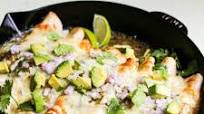 Easy Skillet Sour Cream-Green Chile Chicken Enchiladas Easy Skillet Sour Cream-Green Chile Chicken Enchiladas