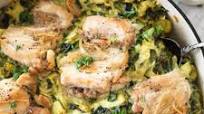 35+ Healthy Chicken Recipes: Spinach Artichoke Chicken Skillet 35+ Healthy Chicken Recipes: Spinach Artichoke Chicken Skillet
