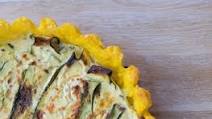 Polenta quiche with zucchini and goats cheese (vegetarian, gluten free) Polenta quiche with zucchini and goats cheese (vegetarian, gluten free)