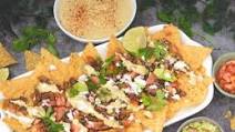 Cheezy Nachos with Refried Beans Cheezy Nachos with Refried Beans