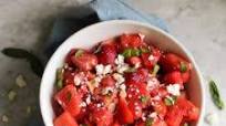 Strawberry Watermelon Caprese Salad Strawberry Watermelon Caprese Salad