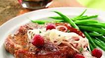 Raspberry-Glazed Pork Chops with Pickled Onions Raspberry-Glazed Pork Chops with Pickled Onions