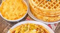 Cheddar Cornbread Waffles Cheddar Cornbread Waffles