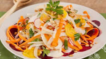 Shaved Vegetable Salad with White Balsamic Dressing Shaved Vegetable Salad with White Balsamic Dressing