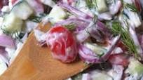 Cucumber Tomato Salad with Dill Yogurt Dressing Cucumber Tomato Salad with Dill Yogurt Dressing