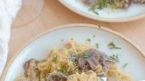 Creamy Vegan Mushroom Spaghetti Squash Creamy Vegan Mushroom Spaghetti Squash