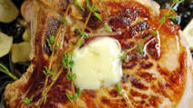 Restaurant Style Pan Seared Porterhouse Pork Chops with Rosemary & Thyme Restaurant Style Pan Seared Porterhouse Pork Chops with Rosemary & Thyme