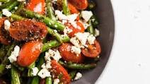 Seared and Steamed Green Beans and Tomatoes with Feta Seared and Steamed Green Beans and Tomatoes with Feta