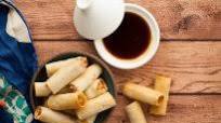 Baked Lumpia Shanghai with Spicy Passion Fruit Dipping Sauce for #SundaySupper Baked Lumpia Shanghai with Spicy Passion Fruit Dipping Sauce for #SundaySupper