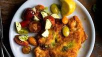 Chicken Milanese With Tomato, Mozzarella and Basil Salad Chicken Milanese With Tomato, Mozzarella and Basil Salad