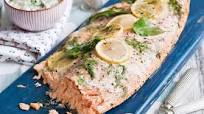 Lemon, dill and bay baked salmon Lemon, dill and bay baked salmon