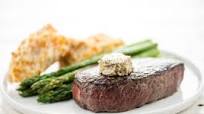 Steak with Chimichurri Butter with asparagus and garlic cheddar biscuits Steak with Chimichurri Butter with asparagus and garlic cheddar biscuits