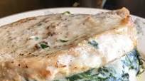 Creamed Spinach Stuffed Keto Pork Chops Creamed Spinach Stuffed Keto Pork Chops