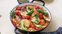 Easy Mexican-style chicken rice bake Easy Mexican-style chicken rice bake