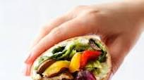 Balsamic Grilled Veggie Wrap with Hummus and Goat Cheese (Vegetarian) Balsamic Grilled Veggie Wrap with Hummus and Goat Cheese (Vegetarian)