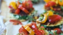 Skinny Bruschetta Zucchini Chips Skinny Bruschetta Zucchini Chips