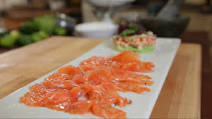 Salmon gravlax with gin Salmon gravlax with gin