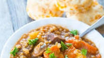 Beef & Barley Stew : Slow Cooker or Instant Pot Beef & Barley Stew : Slow Cooker or Instant Pot