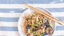 Chinese Ground Chicken and Roasted Eggplant Stir-Fry Chinese Ground Chicken and Roasted Eggplant Stir-Fry