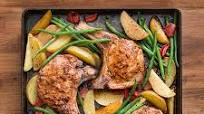 Roast Pork Chops with Green Beans and Potatoes Roast Pork Chops with Green Beans and Potatoes