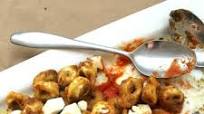 Fried Tortellini with Roasted Garlic Tomato Sauce & Pesto Oil Fried Tortellini with Roasted Garlic Tomato Sauce & Pesto Oil