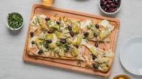 Bruschetta Turkey, Artichoke and Olive Flatbread Bruschetta Turkey, Artichoke and Olive Flatbread