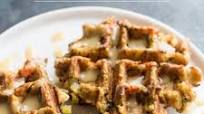 Leftover Stuffing Waffles with Maple Gravy Leftover Stuffing Waffles with Maple Gravy