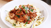Diabetes-friendly pork stroganoff with fettuccine Diabetes-friendly pork stroganoff with fettuccine