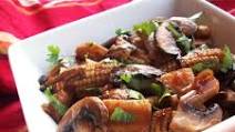 Stir-Fried Mushrooms with Baby Corn Stir-Fried Mushrooms with Baby Corn