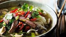 Miso ramen with beef, mushrooms and greens Miso ramen with beef, mushrooms and greens