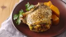 Corn Bread- and Bacon-Stuffed Pork Chops Corn Bread- and Bacon-Stuffed Pork Chops