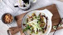 Congee with ground pork and asparagus Congee with ground pork and asparagus