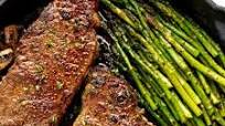 Skillet Steak Asparagus and Mushrooms Skillet Steak Asparagus and Mushrooms