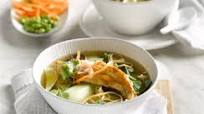 Soba noodle soup with fish and shiitake Soba noodle soup with fish and shiitake