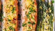 Garlic Parmesan Crusted Salmon and Asparagus Garlic Parmesan Crusted Salmon and Asparagus