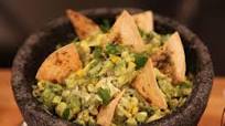 Roasted Corn Guacamole with Cumin Scented Tortilla Chips (Southwest Snack) Roasted Corn Guacamole with Cumin Scented Tortilla Chips (Southwest Snack)