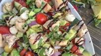 Chicken Avocado and Cucumber Caprese Salad Chicken Avocado and Cucumber Caprese Salad