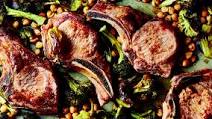 Lidia Bastianich's Spicy Sheet-Pan Pork Chops and Broccoli Recipe Lidia Bastianich's Spicy Sheet-Pan Pork Chops and Broccoli Recipe