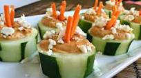 Roasted Red Pepper Hummus Cucumber Bites Roasted Red Pepper Hummus Cucumber Bites