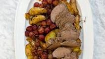 Roast Pork with Fingerlings and Grapes Roast Pork with Fingerlings and Grapes