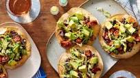 Mexico City Chicken Tinga Tostadas with Avocado & Black Beans Mexico City Chicken Tinga Tostadas with Avocado & Black Beans