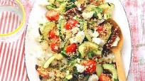 Quinoa and Vegetable Salad with Tzatziki Quinoa and Vegetable Salad with Tzatziki