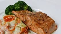 Wild Coho Salmon with Vegetable Fettuccini Wild Coho Salmon with Vegetable Fettuccini