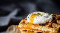 Ham and Gruyere Cauliflower Waffles Ham and Gruyere Cauliflower Waffles
