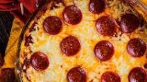 Baked Pepperoni Pizza Dip with Ricotta Cheese Baked Pepperoni Pizza Dip with Ricotta Cheese