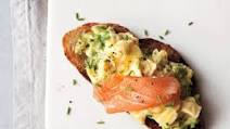 Scrambled Eggs, Avocado, and Smoked Salmon on Toast Scrambled Eggs, Avocado, and Smoked Salmon on Toast