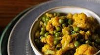 Peas and Cauliflower Shaak Or Gobi Matar Dry Peas and Cauliflower Shaak Or Gobi Matar Dry